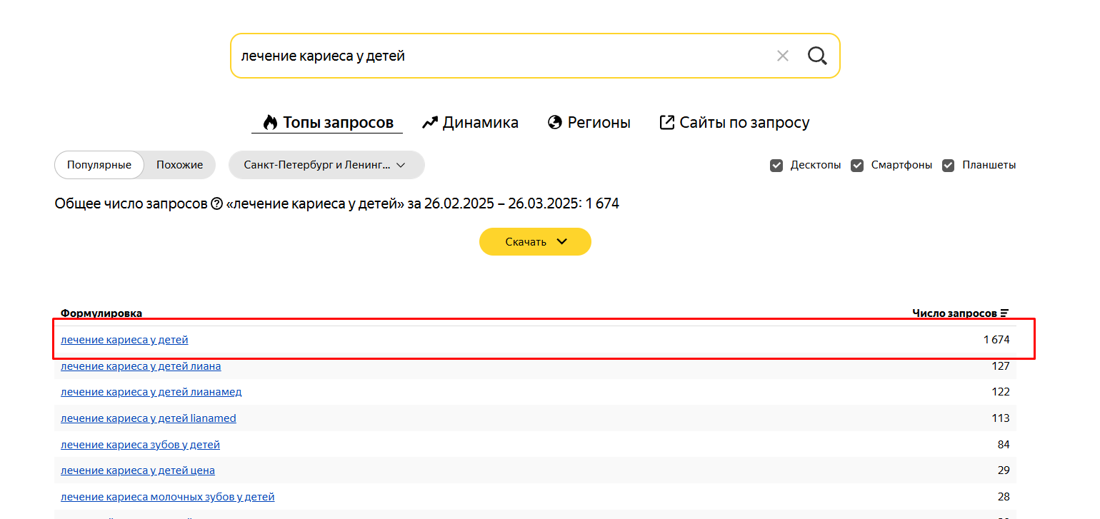 поиск ключевых слов в яндекс вордстат